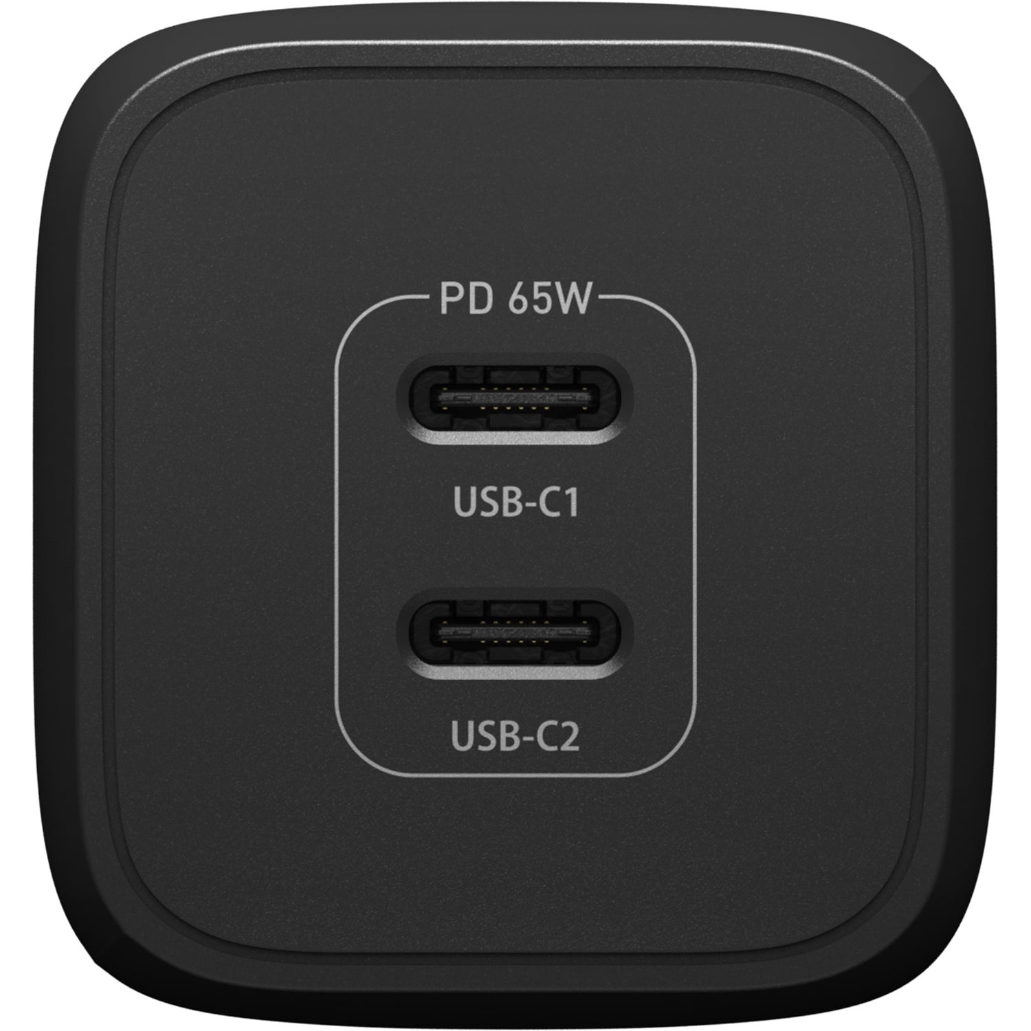 OtterBox 65W Dual Port USB-C Wall Charger - With - 1 x USB-C 45W and 1 x USB-C 20W Port - Black