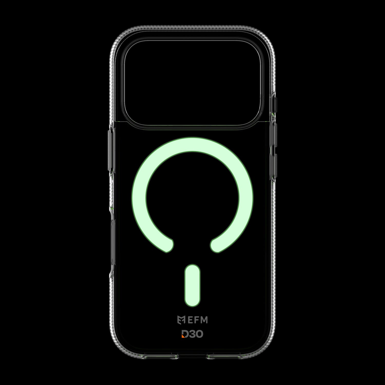 EFM Ibiza Glow In The Dark Case with D3O Zero - For iPhone 17 Pro - Clear