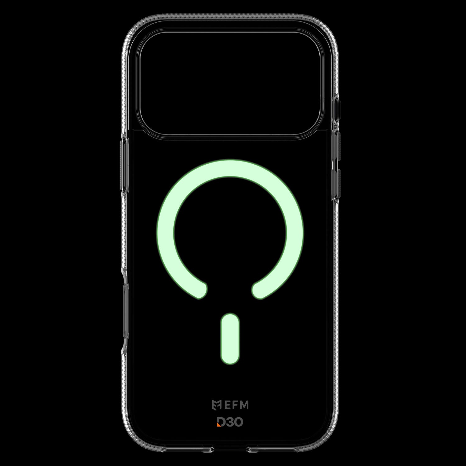 EFM Ibiza Glow In The Dark Case with D3O Zero - For iPhone 17 Pro Max - Clear