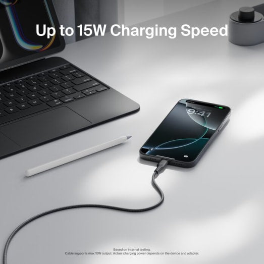 Belkin Boost Charge Pro USB-A to C - Braided Cable - 2m - Universally compatible - Black