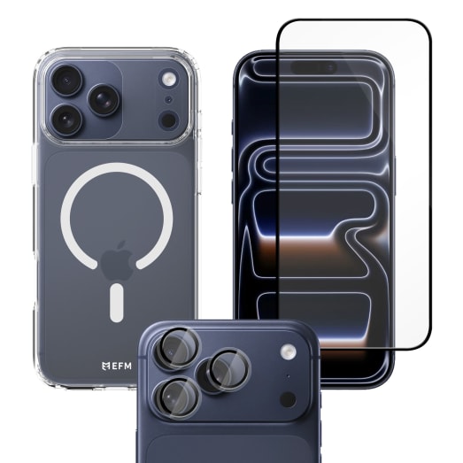 EFM 3-in-1 Case, Screen Armour and Camera Lens Armour Bundle