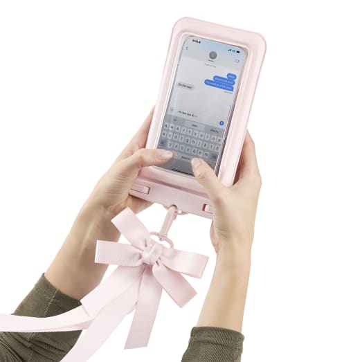 Case-Mate Waterproof Floating Bow Pouch - Large in Ballet Pink - Baby Pink