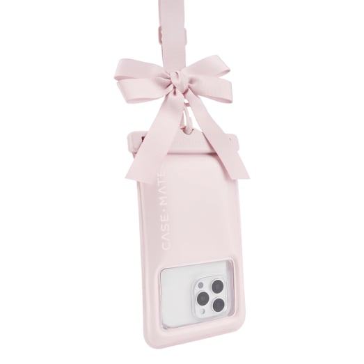 Case-Mate Waterproof Floating Bow Pouch - Large in Ballet Pink - Baby Pink