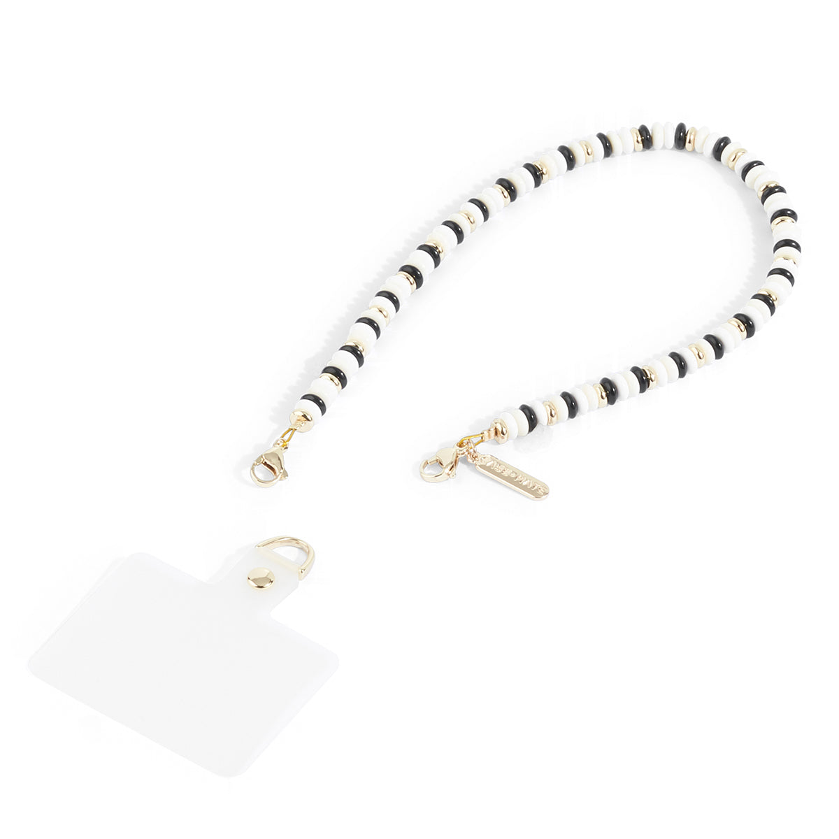 Case-Mate Anchor Card Phone Charm - Beaded Ivory and Onyx