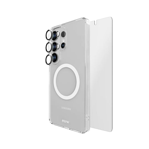 EFM 3-in-1 Case  Screen Protection and Camera Lens Protection Bundle - For Samsung Galaxy S26 Ultra - Clear