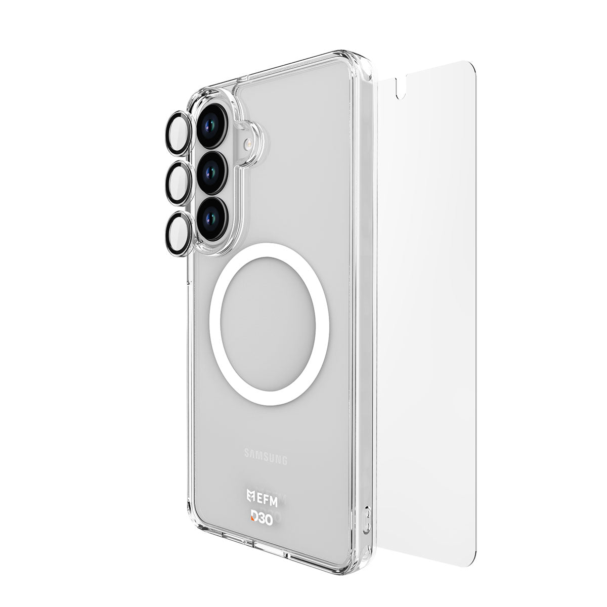 EFM 3-in1 D3O Case  Screen Protection and Camera Lens Protection Bundle - For Samsung Galaxy S26+ - Clear