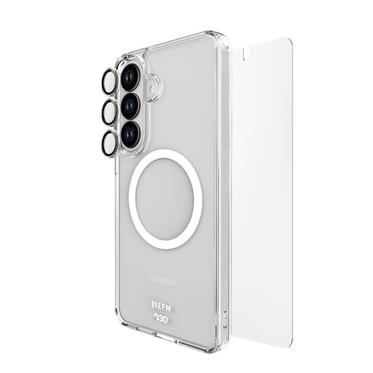 EFM 3-in1 D3O Case  Screen Protection and Camera Lens Protection Bundle - For Samsung Galaxy S26+ - Clear