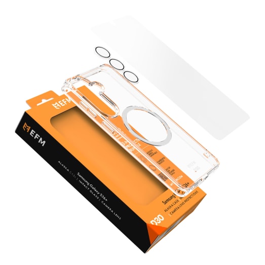 EFM 3-in1 D3O Case  Screen Protection and Camera Lens Protection Bundle - For Samsung Galaxy S26+ - Clear