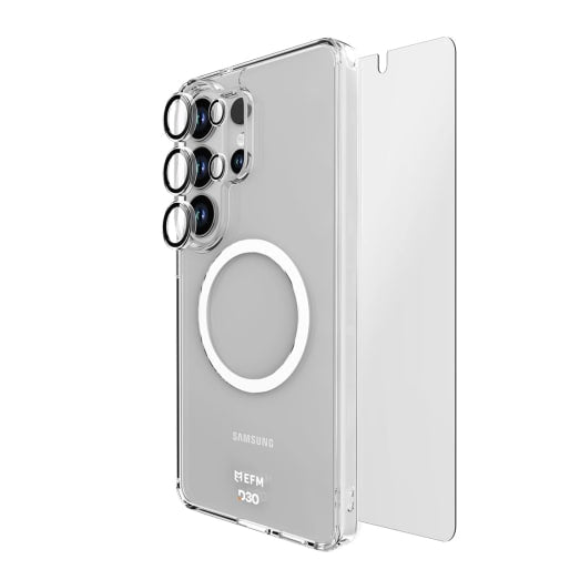 EFM 3-in1 D3O Case  Screen Protection and Camera Lens Protection Bundle - For Samsung Galaxy S26 Ultra - Clear