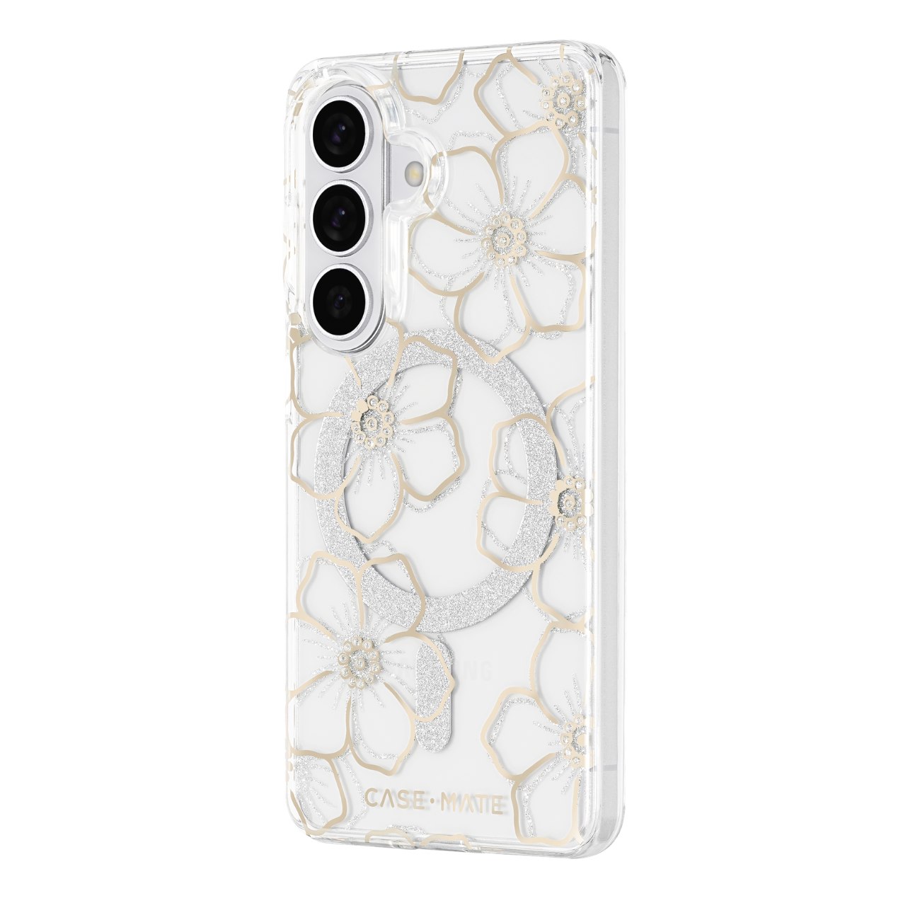 Case-Mate Floral Gems case with Magnet - For Samsung Galaxy S26 - Gold