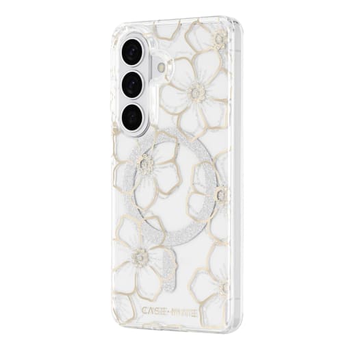 Case-Mate Floral Gems case with Magnet - For Samsung Galaxy S26 - Gold
