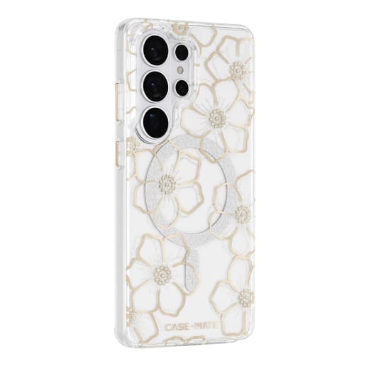 Case-Mate Floral Gems case with Magnet - For Samsung Galaxy S26 Ultra - Gold