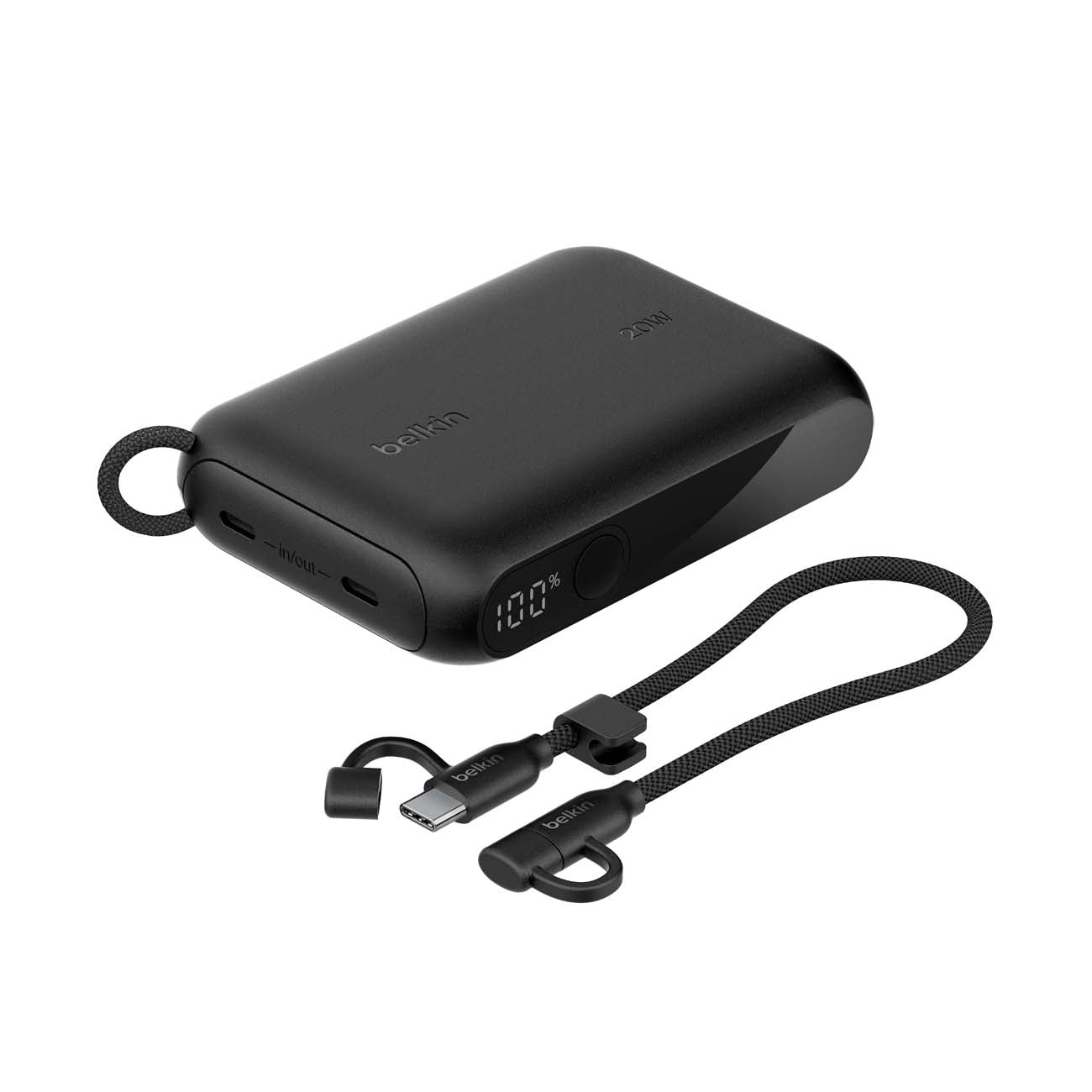 Belkin BoostCharge Power Bank - 10K with Display - Black