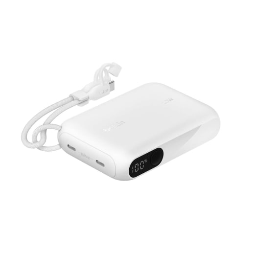Belkin BoostCharge Power Bank - 10K with Display - White
