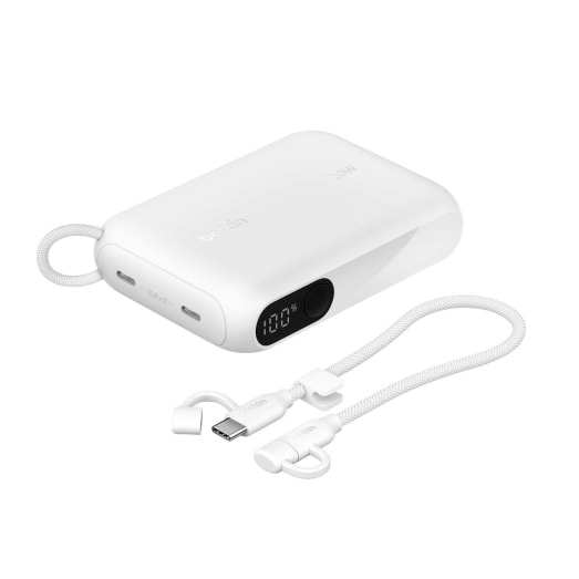 Belkin BoostCharge Power Bank - 10K with Display - White