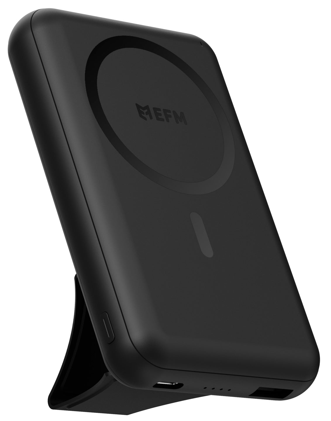 EFM FLUX 10 000mAh Magnetic Power Bank - With MagSafe Compatability and Foldable Stand - Black