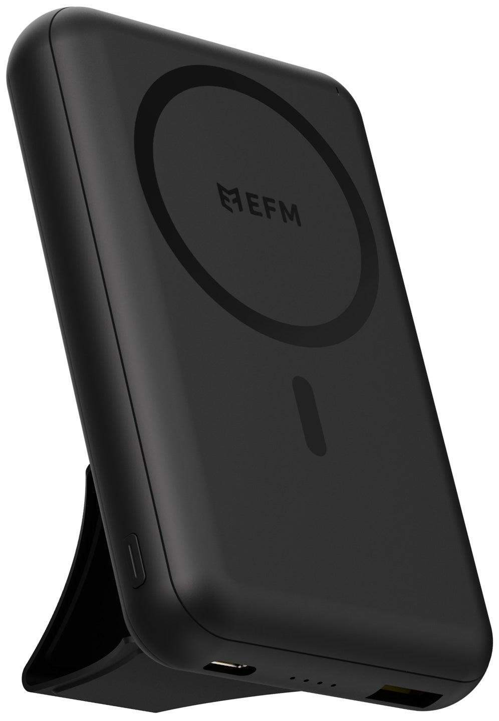 EFM FLUX 10 000mAh Magnetic Power Bank - With MagSafe Compatability and Foldable Stand - Black