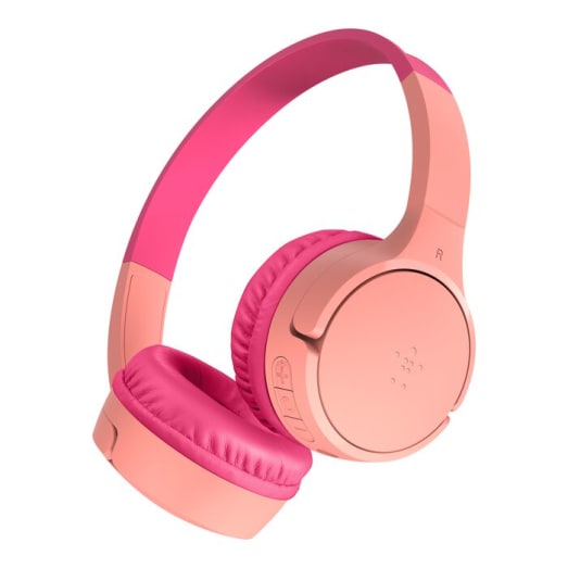 Belkin SoundForm Mini Wireless On-Ear Headphones - For Kids - Pink