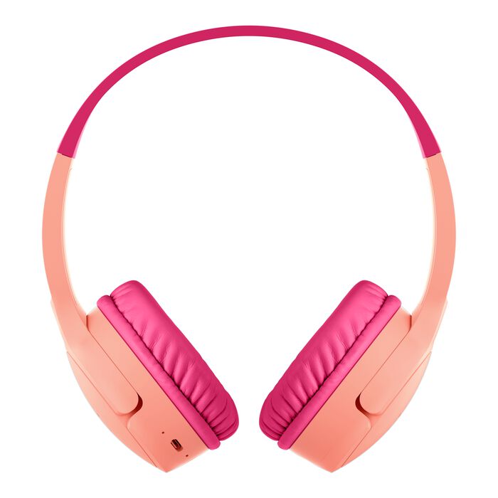 Belkin SoundForm Mini Wireless On-Ear Headphones - For Kids - Pink