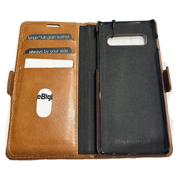 Dbramante Lynge  for Samsung Galaxy S10 (6.1") - Tan- Leather 2-in-1 Wallet+ Magnetic Case