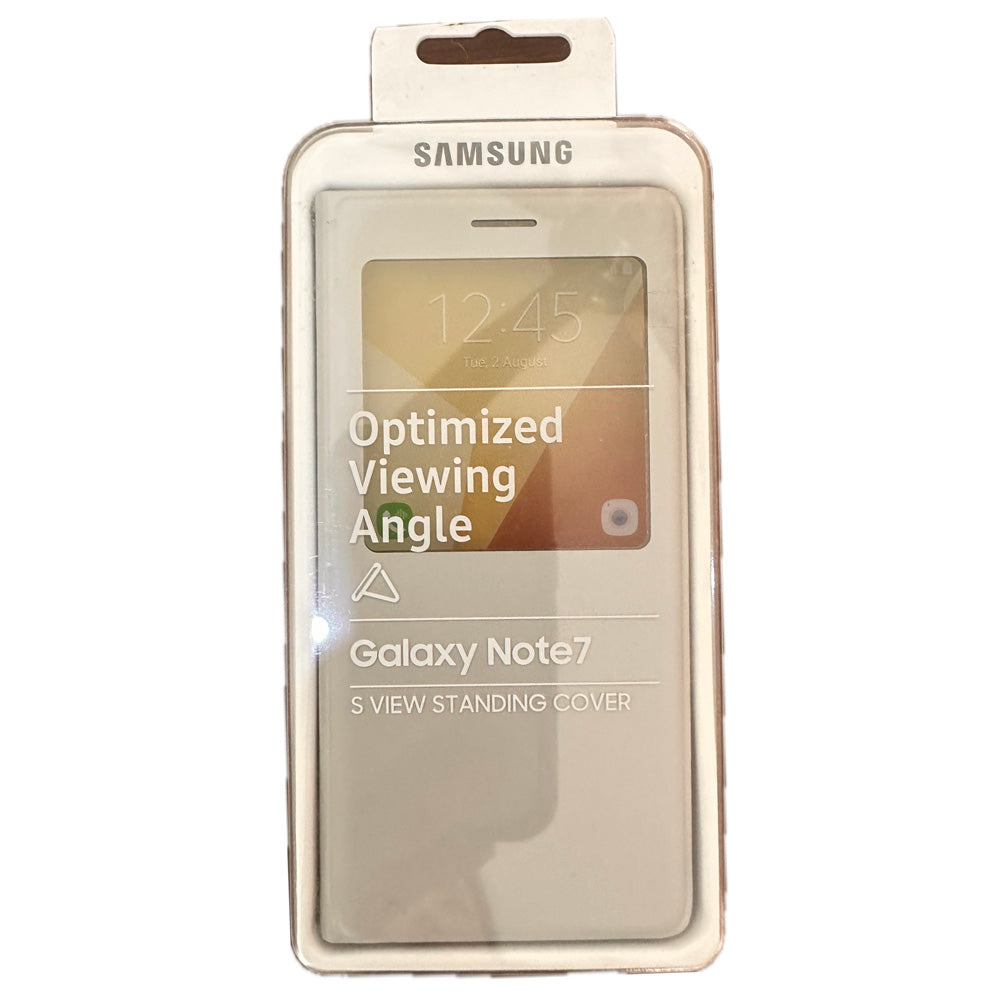 Genuine Samsung Galaxy Note 7 / FE S View Standing Flip Wallet CASE - Silver or Black-Demo unit