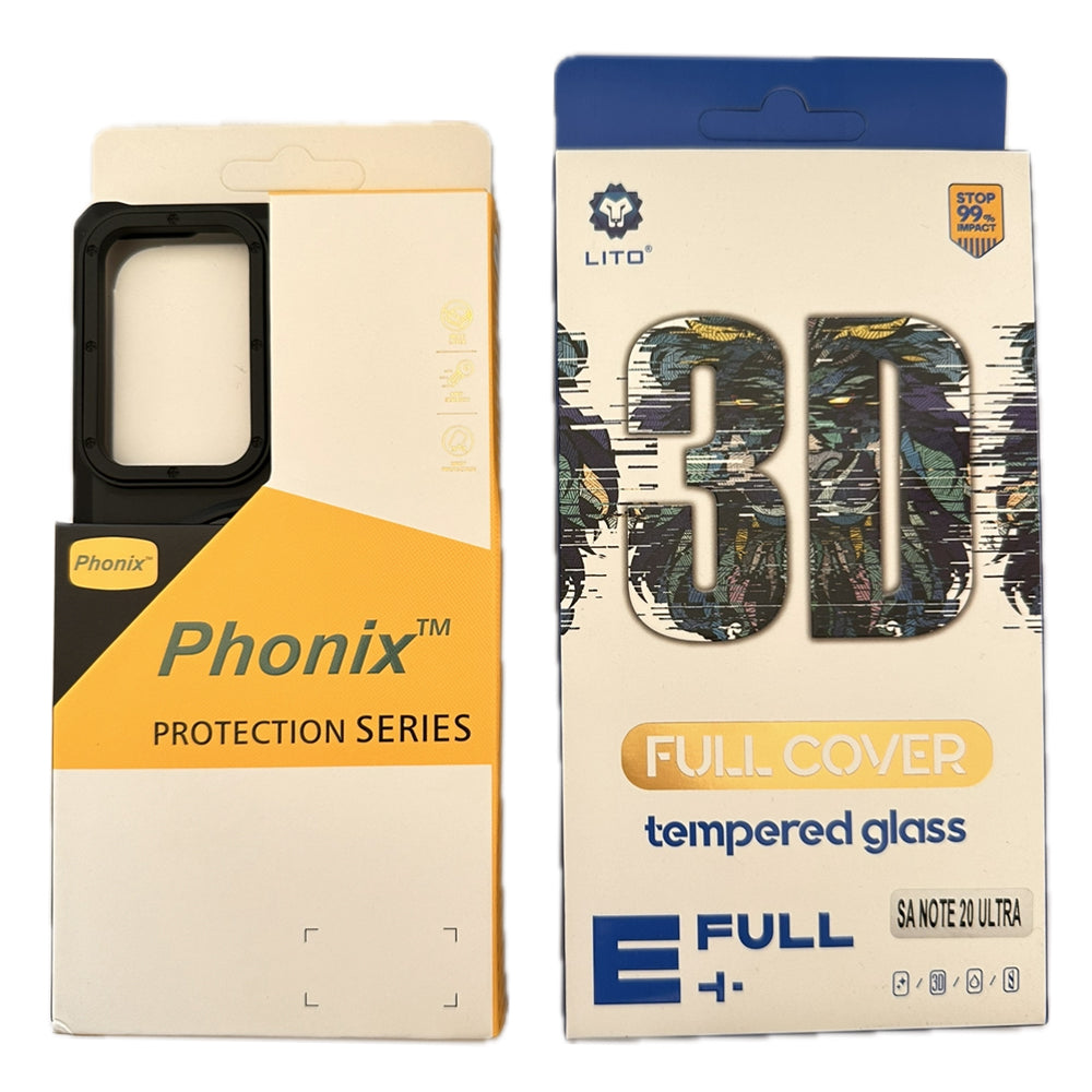 For Samsung Galaxy Note 20 Ultra 5G Rugged Case Phonix protection Series + Free Screen Protector