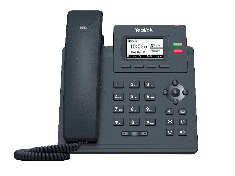 Yealink T31G 2 Line IP phone Basic Desk Phone / 132x64 LCD / Dual Gigabit Ports / PoE. No Power Adapter included / Zoom / HD Voice / 5-Way Local Conference