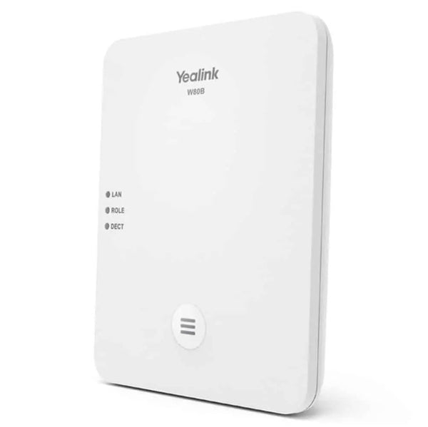 Yealink W80B Wireless DECT IP Multi-Cell System Solution / Up to 100 parallel calls / Up to 100 handsets / Up to 100 SIP accounts / Support PoE & IPv6I