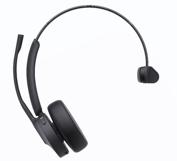 Yealink WH64 Hybrid Mono UC DECT Wireless Headset / DECT & Bluetooth Hybrid Wireless Technology / 3-Mic Noise Cancellation /UC Certified /  Dongle WDD60