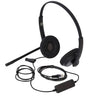 Yealink YHS34 Dual Wired Headset with QD to RJ Port / Noise-Canceling Headset / Binaural Ear / RJ9 / QD Cord / Leather Ear Piece / Hearing Protection