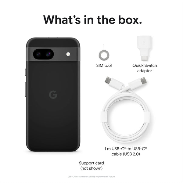 Google Pixel 8A 5G 128GB - Obsidian Black (GA04432-AU)*AU STOCK* 6.1" OLED 120Hz 8GB/128GB 64MP/13MP Single SIM + eSIM 4492mAh2 Years Warranty