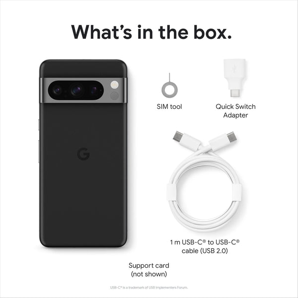 Google Pixel 8 Pro 5G 128GB - Obsidian Black (GA04798-US)*AU STOCK* 6.7" OLED 120Hz 12GB/128GB 50MP/10.5MP Single SIM + eSIM 5050mAh 2YRW