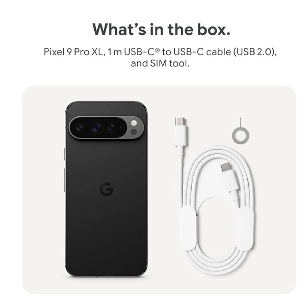 Google Pixel 9 Pro XL 5G 256GB - Obsidian (GA05983-CA)*AU STOCK*6.8"OLED 120Hz 16GB/256GB 50MP/42MP Single SIM + eSIM 5060mAh 2 Years Warranty