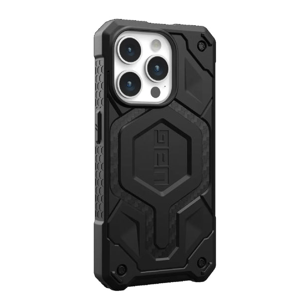 UAG Monarch Pro MagSafe Apple iPhone 15 Pro (6.1") Rugged Case - Carbon Fiber (114221114242) 25ft. Drop Protection(7.6M) 10 Years Warranty