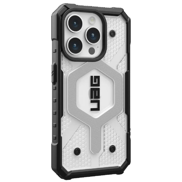 UAG Pathfinder MagSafe Apple iPhone 15 Pro (6.1") Rugged Case - Ice (114281114343) 18ft. Drop Protection (5.4M) Tactical Grip 10 Years Warranty