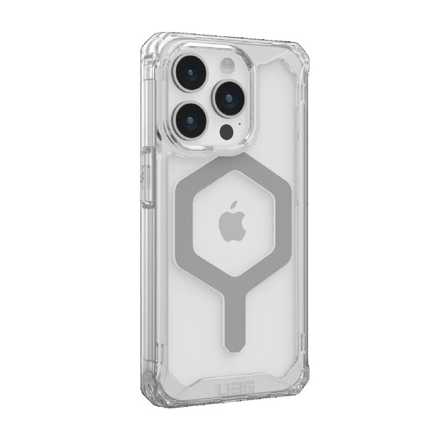 UAG Plyo MagSafe Apple iPhone 15 Pro (6.1") Rugged Case - Ice/Silver (114286114333) 16ft. Drop Protection (4.8M) 10 Years Warranty