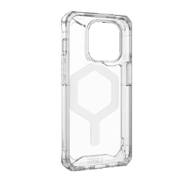 UAG Plyo MagSafe Apple iPhone 15 Pro (6.1") Case - Ice/White (114286114341) 16ft. Drop Protection (4.8M) Raised Screen Surround Air-Soft Corners