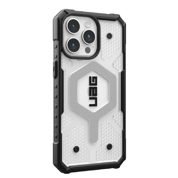 UAG Pathfinder MagSafe Apple iPhone 15 Pro Max (6.7") Rugged Case - Ice (114301114343) 18ft. Drop Protection (5.4M) Tactical Grip 10 Years Warranty