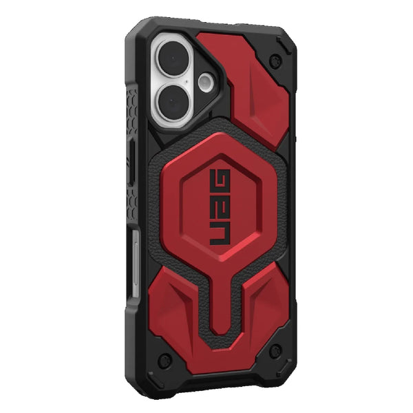 UAG Monarch Pro Apple iPhone 16 (6.1") Rugged Case - Crimson (114458119494) 25ft. Drop Protection(7.6M)Built-in Magnet for MagSafe10 Years Warranty