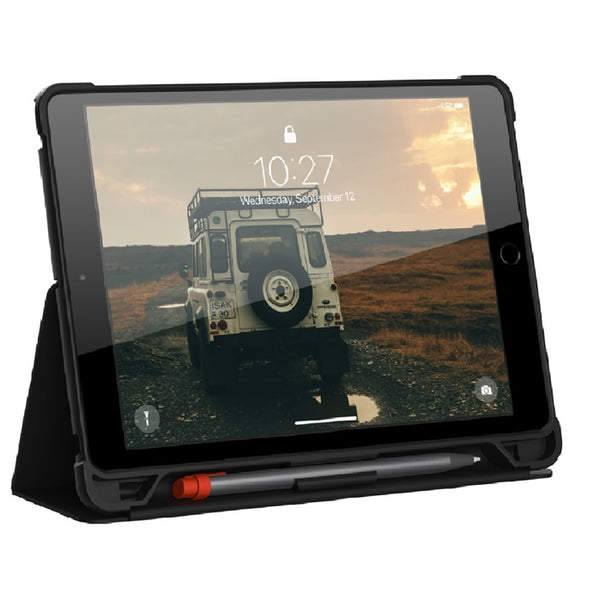 UAG Plyo Apple iPad (10.2") (9th/8th/7th Gen) Folio Rugged Case - Black/Ice (121912174043) DROP+ Military Standard 10 Years Warranty