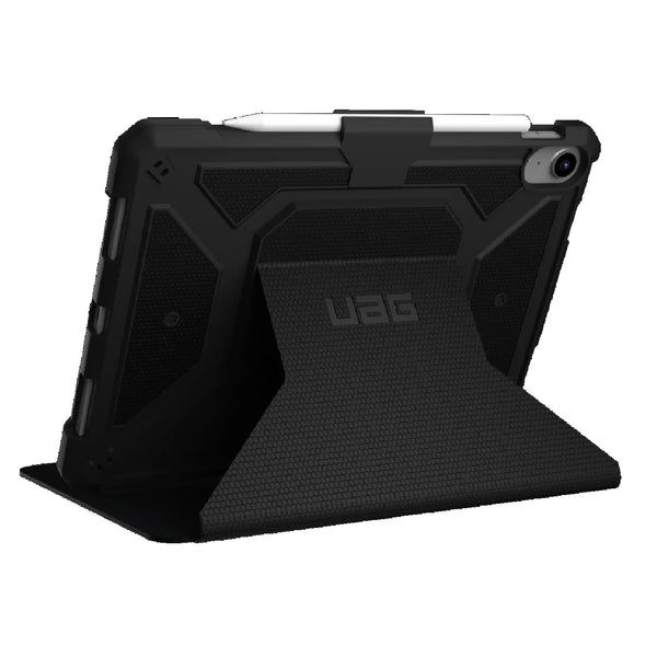 UAG Metropolis Apple iPad (10.9") (10th Gen) Folio Case - Black (123396114040) DROP+ Military Standard Adjustable StandPencil holder