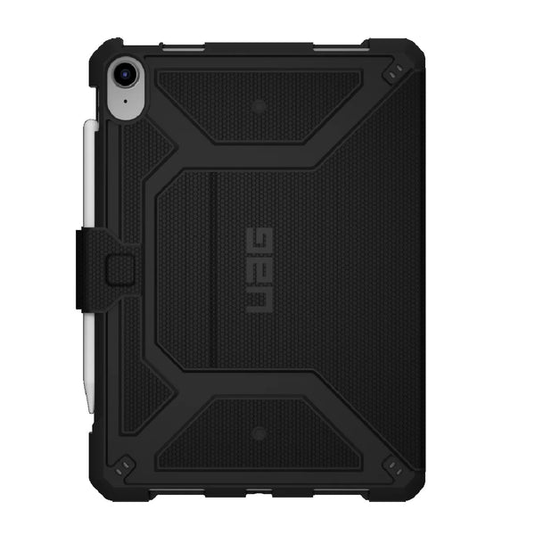 UAG Metropolis Apple iPad (10.9") (10th Gen) Folio Case - Black (123396114040) DROP+ Military Standard Adjustable StandPencil holder