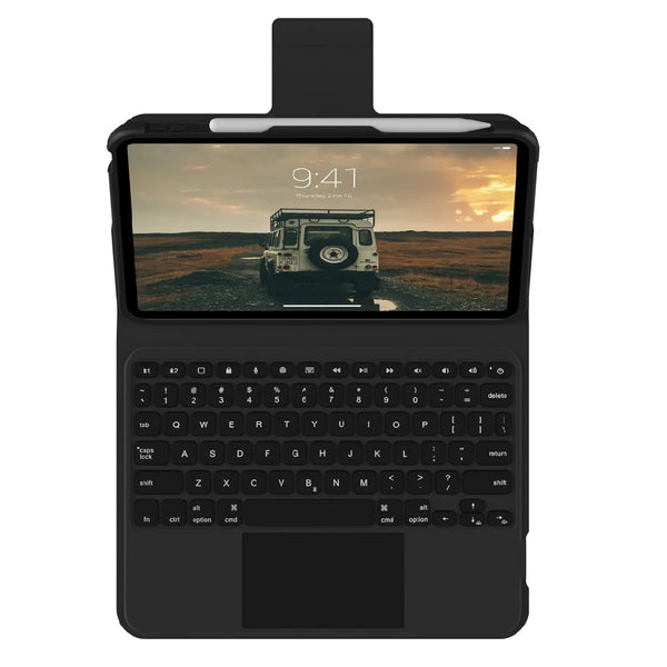 UAG Apple iPad (10.9") (10th Gen) Bluetooth Keyboard with Trackpad Case (English) - Black/Ash (124412114031) DROP+ Military Standard LED Backlit