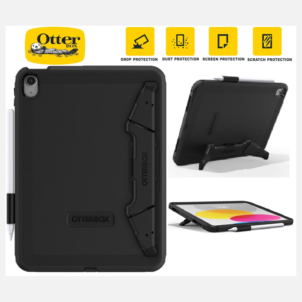 OtterBox Defender EDU Case with Kickstand and Screen Protection For iPad 10.9 - Black (No Retail Packaging)