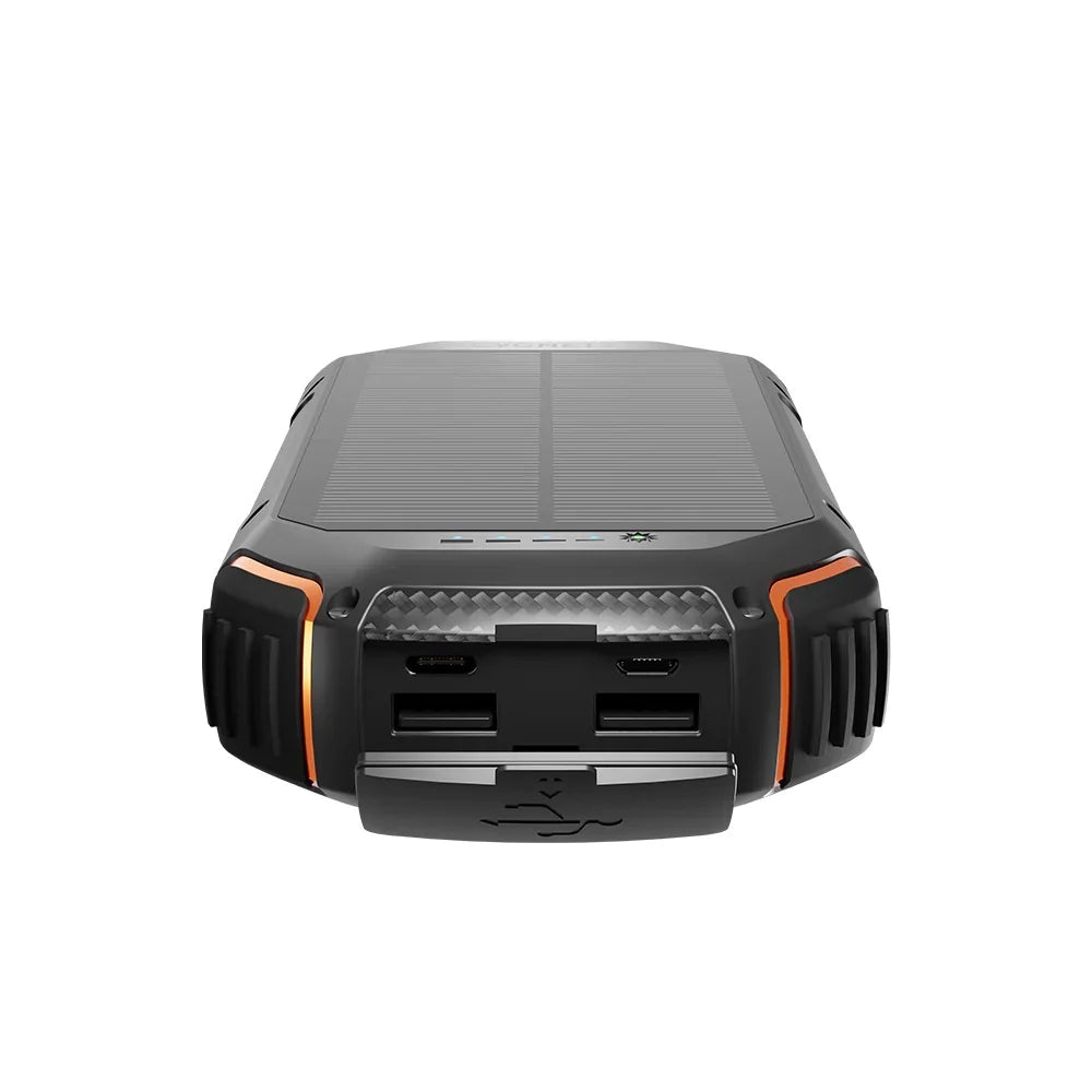 Cygnett 20,000 mAh Solar Charging Power Bank with LED Camping Light IP54 Dust & Waterproof