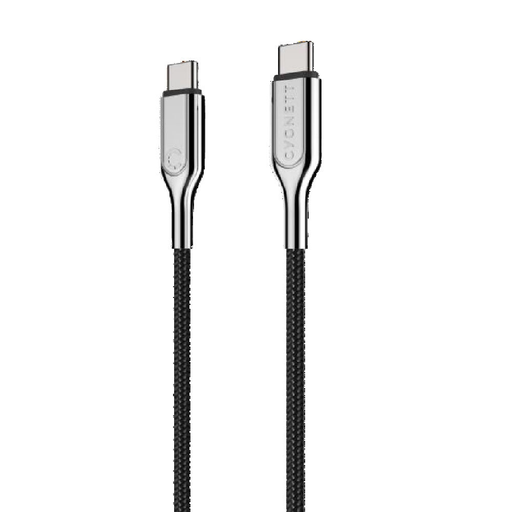 Cygnett Armoured Pro 240W USB-C to USB-C (4.0) Cable (1M) - Black,40GBPs Transfer,Fast Charge, 8K Video,Best for Laptop