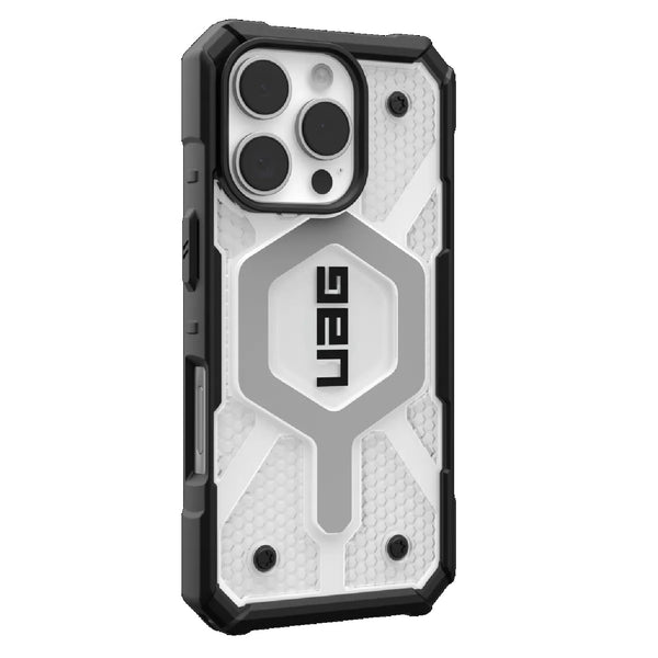 UAG Pathfinder Clear MagSafe Apple iPhone 16 Pro (6.3") Rugged Case - Ice/Silver (114464114343) 18ft Drop Protection (5.4M) 10 Years Warranty