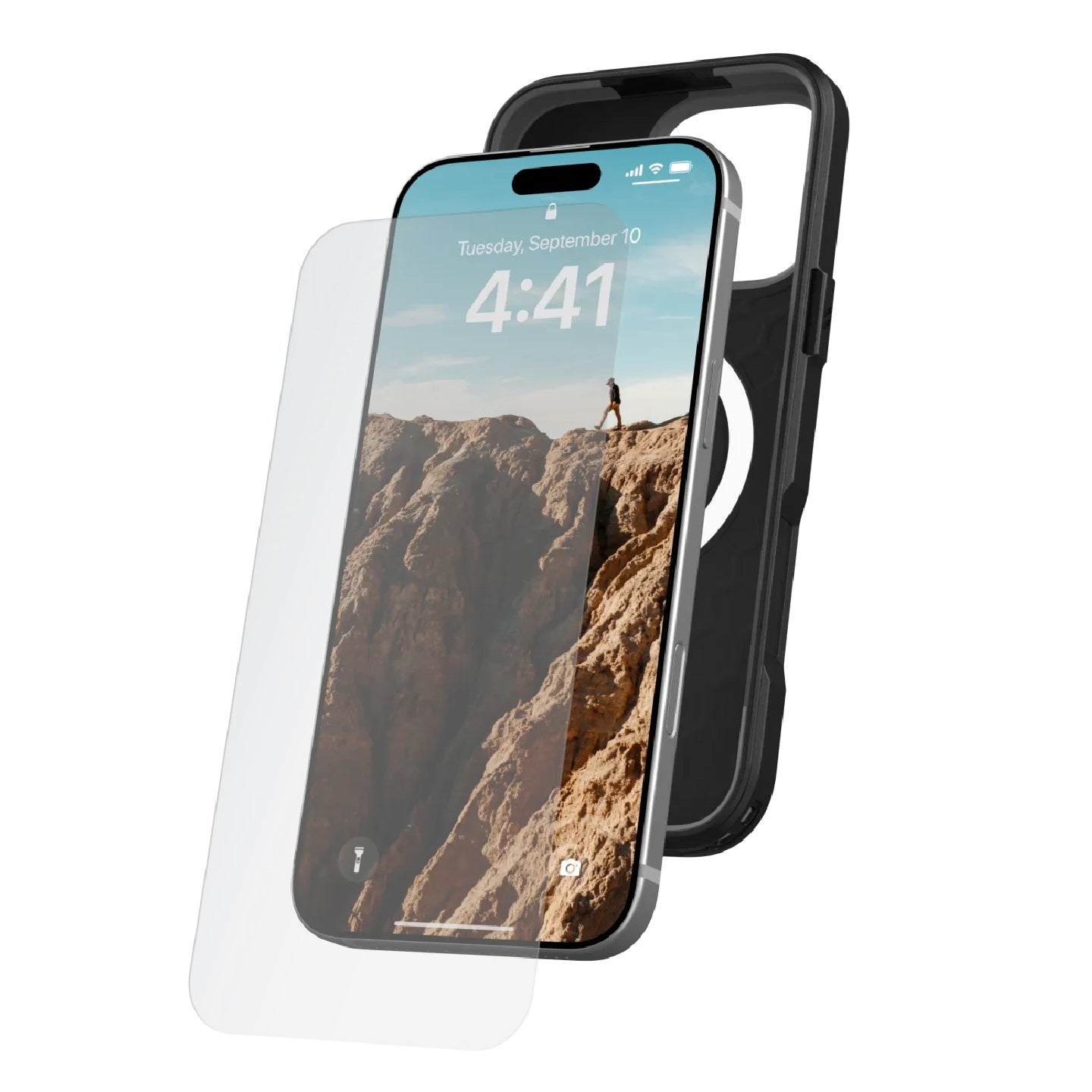 UAG Shield Apple iPhone 16 Pro (6.3") Tempered Glass Screen Protector - Clear -AntimicrobialScratch Resistant