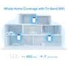 TP-Link Deco X68(3-pack) AX3600 Whole Home Mesh WiFi 6 Router 650 Square Meters 150 Devices 1802 Mbps WPA QoS 3x3 MU-MIMO OFDMA