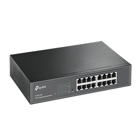 TP-Link TL-SG1016DE 16-Port Gigabit Easy Smart Switch Network Monitoring Traffic Prioritization & VLAN Features Web-based User Interface